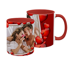 Tazza Panoramica Cornice di cuori