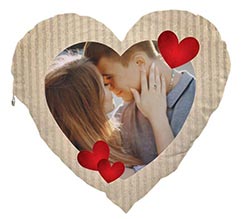 Cuscino Artigianale cuore Lui e lei