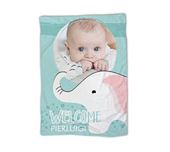 Coperta Plaid Baby Elefantino