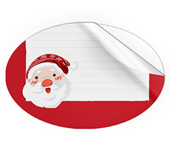 Adesivi ovali grandi etichetta natalizia