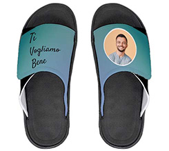 Ciabatte in gomma con foto e dedica ti vogliamo bene