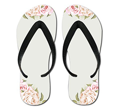 infradito per matrimonio da personalizzare con foto e grafica con rose