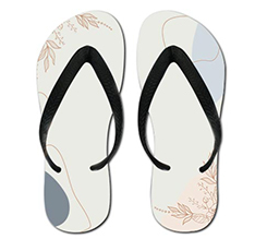 infradito matrimonio personalizzate con foto e grafica con fiori astratti