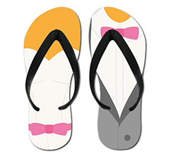 infradito matrimonio con sagoma di sposi