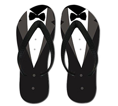 infradito matrimonio con grafica raffigurante un vestito da sposo