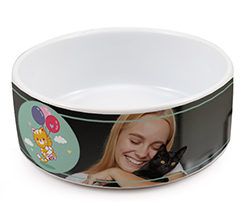 Ciotola per gatti stampata con grafica Gattino con palloncini