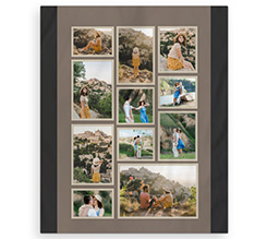 Coperta matrimoniale grafica collage di foto 11 riquadri