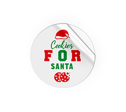 Adesivi rotondi piccoli cookies for Santa