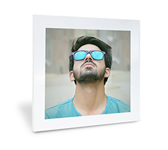 Stampa su forex grafica Cornice Bianca personalizzabile