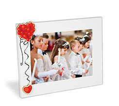 Cornice palloncino cuore con foto