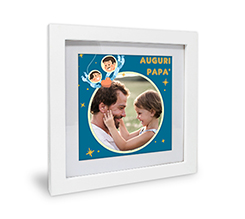 Foto con cornice in legno Auguri papà