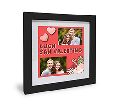 Foto con cornice in legno Buon San Valentino