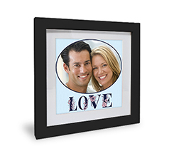 Foto con cornice in legno Scritta Love