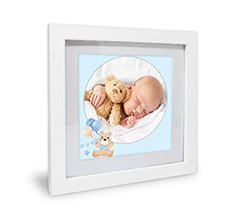 Foto con cornice in legno Nascita bambino