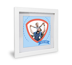 Foto con cornice in legno Super papà