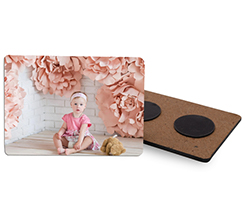 Calamita in legno 7x5 cm con foto