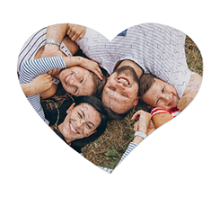 Puzzle cuore A3 in legno con foto di famiglia
