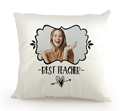 cuscino in poliestere con grafica best teacher