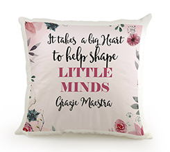 cuscino in poliestere per maestre con grafica personalizzabile