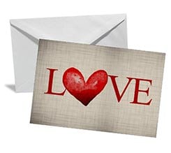 Bigliettino Auguri - Cuore Love