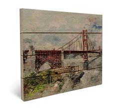 Stampa su listelli in legno 32x32 cm