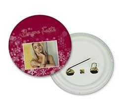 Spilla rotonda Buone feste