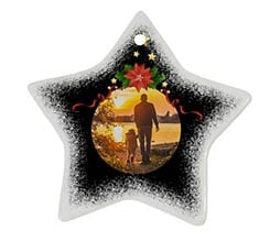 Decorazioni Natalizie ceramica stella Rosa di Natale