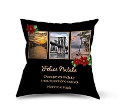 Cuscino in Tessuto Scamosciato Black Christmas