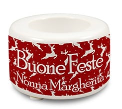 Portacandela in ceramica Texture renne