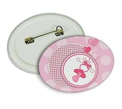 Crea spilla ovale Rosa baby