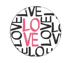 Calamita Rotonda 9,5 cm Love words