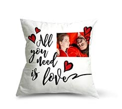 Cuscino in Tessuto Scamosciato Need love