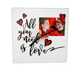 Orologio Quadrato in Vetro Need love