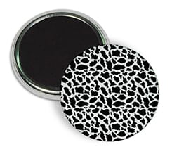 Calamita personalizzata da frigo rotonda Maculato nero