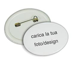 Spilla Ovale Piccola Personalizzata