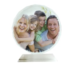 Cristallo tondo con foto