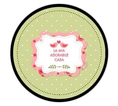 Zerbino Rotondo in Gomma 85 cm Birds in love