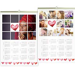 Calendario A3 pagina singola Love collage