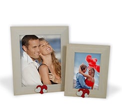 Cornice personalizzata cuori in legno