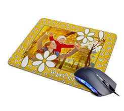 Tappetino Mouse in Pelle Margherite