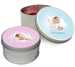 Scatola di Latta Tonda con foto