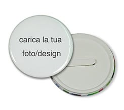 Spilla rotonda con clip