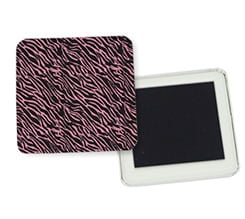 Magnete quadrato da frigo Zebrato rosa