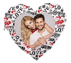 Cuscino Artigianale cuore Love in caos