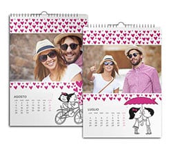 Calendario Multipagina A3 Raining hearts