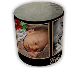 Pouf cilindro Black Christmas