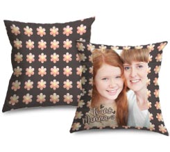 Cuscino in Tessuto Scamosciato Floreal mum