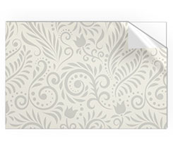 Adesivi rettangolari grandi con nome damascato