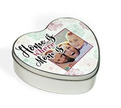 Scatola di Latta Cuore Home is mom