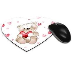 Tappetino mouse cuore Teddy bear